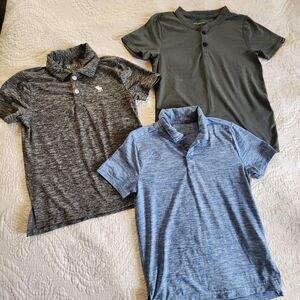 Abercrombie & Fitch Kids Polo Shirt Trio - Black, Gray, Blue